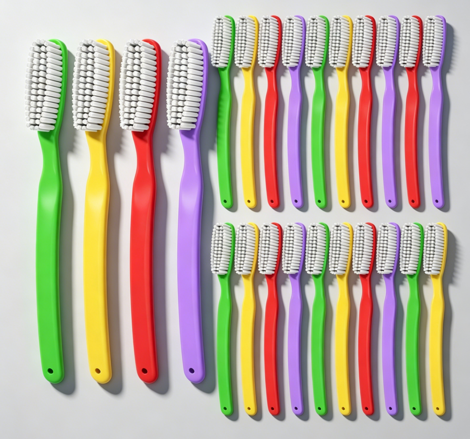 Hard firm toothbrush for smokers, 24-pack