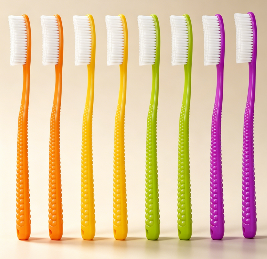 Huge head hard firm toothbrush, BPA-free, 8-pack