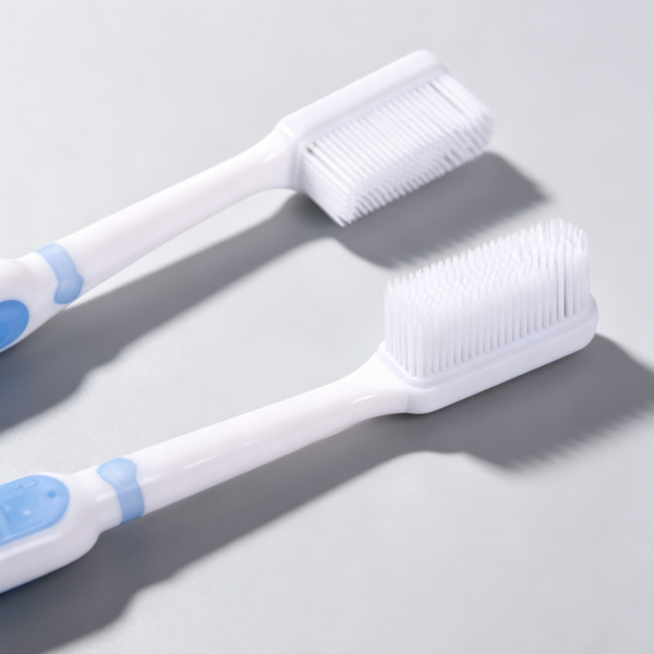 Silicone bristle toothbrush, 2-pack