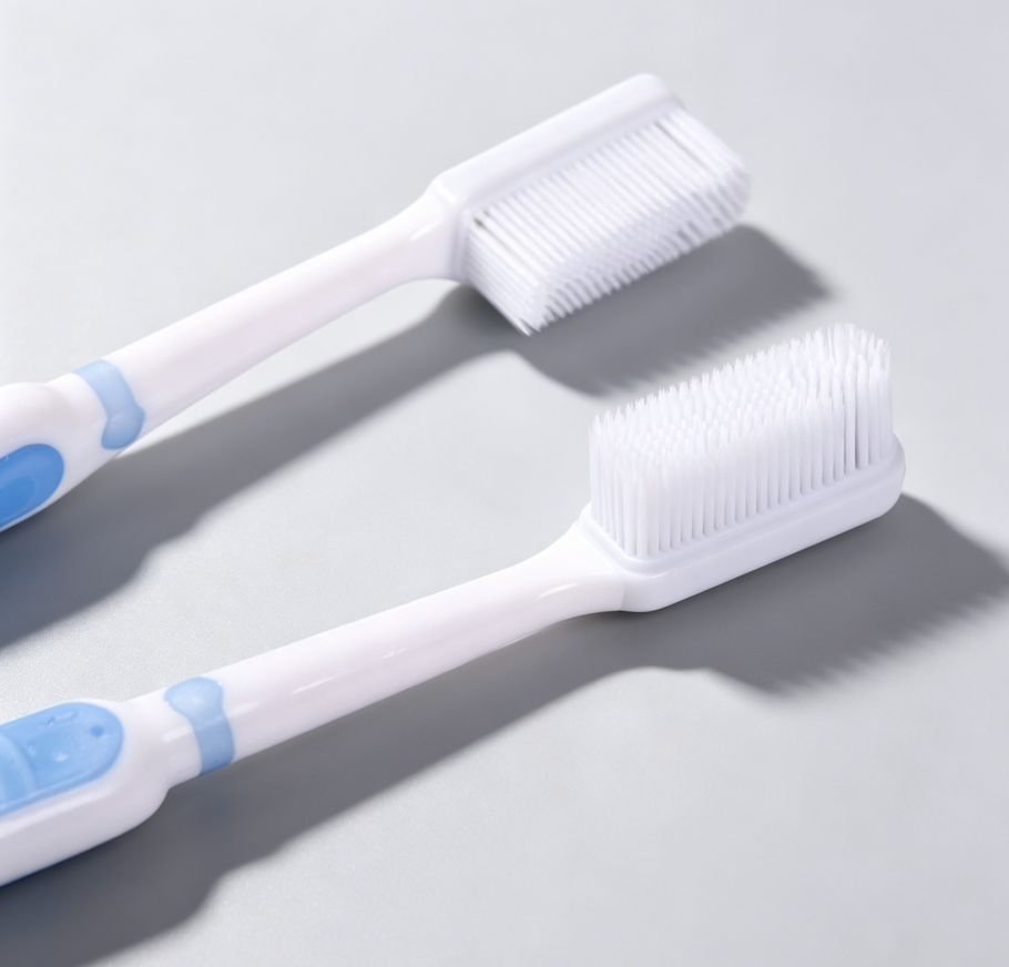 Silicone bristle toothbrush, 2-pack