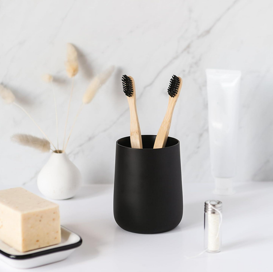 Matte black toothbrush and toothpaste holder - Image 2