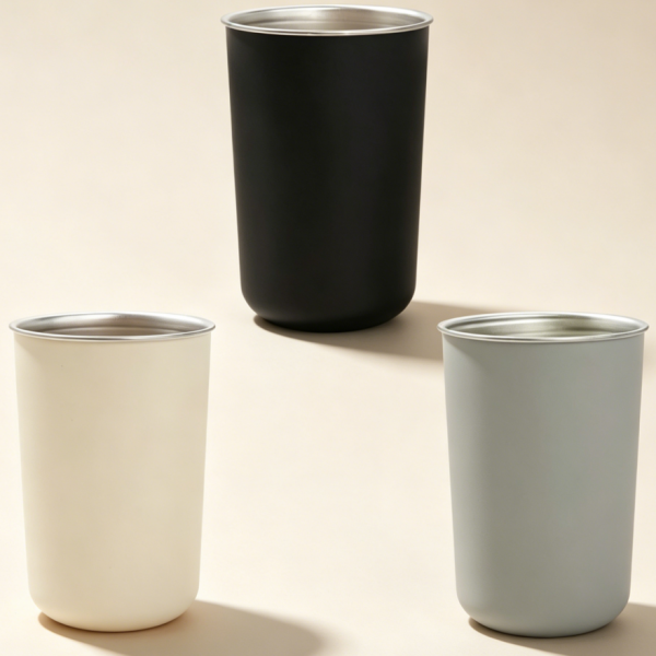 Stainless steel bathroom tumbler, 3 colors, 3-pcs