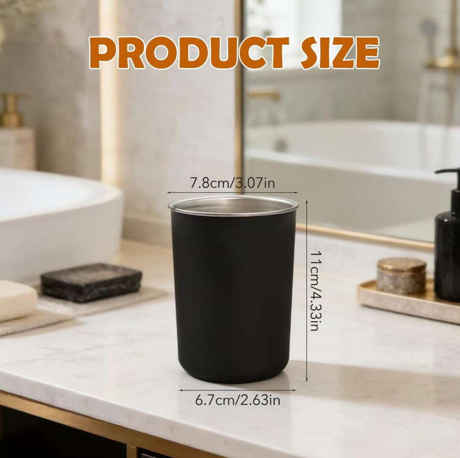 Stainless steel bathroom tumbler, 3 colors, 3-pcs - Image 2