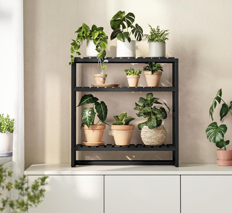 3-tier bamboo over toilet storage shelf, black - Image 2