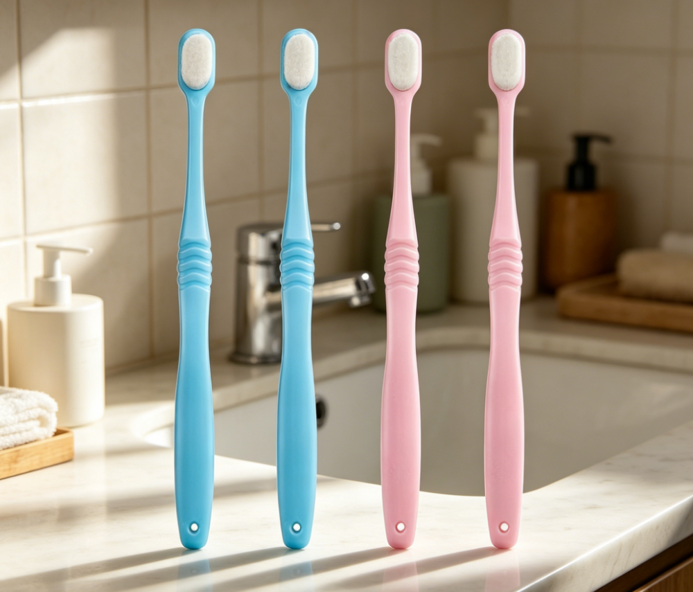 Extra soft micro nano toothbrush, sensitive teeth, 4-pack